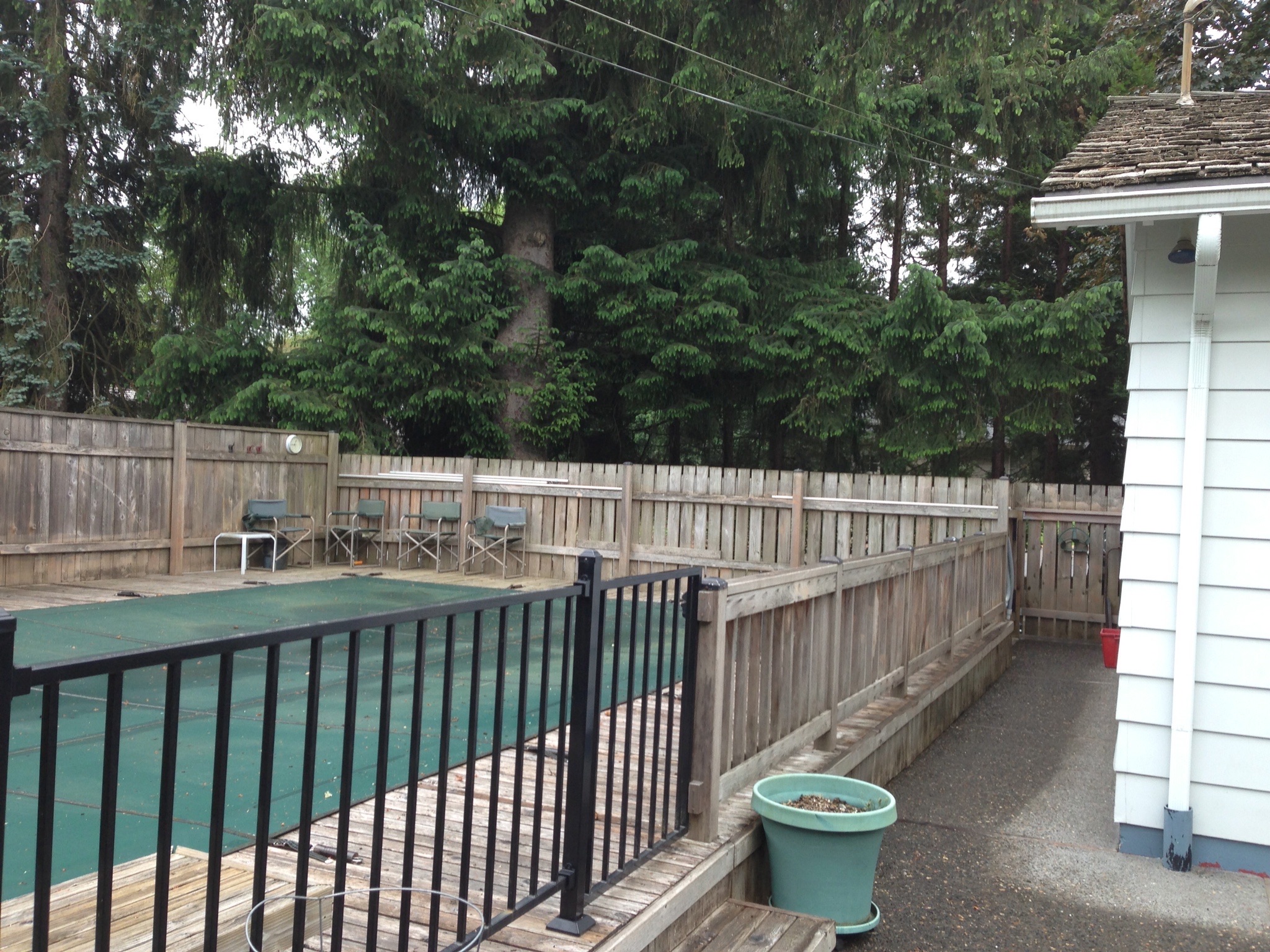 The same pool deck before it was rebuilt